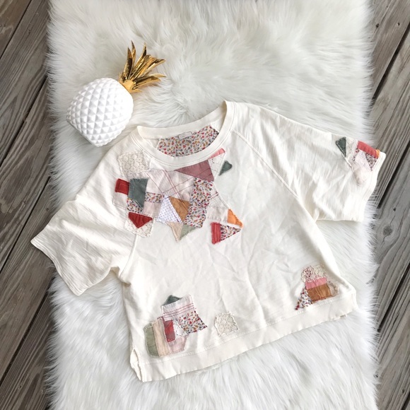 Anthropologie Tops - Anthropologie Quilted Pullover Top Postmark